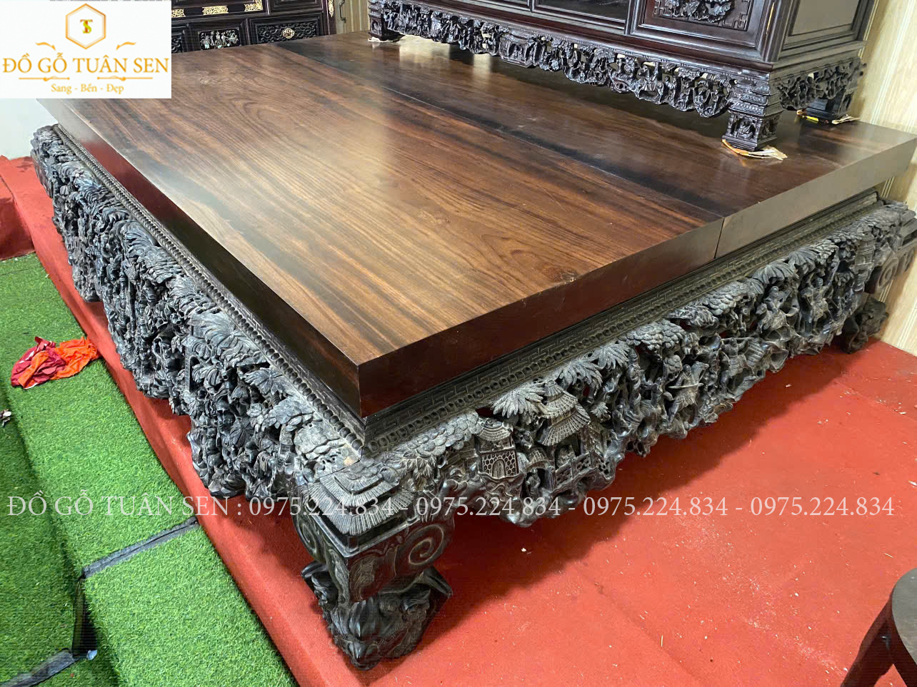 Nét đẹp tinh tế của bộ sập đục tích gỗ gụ 